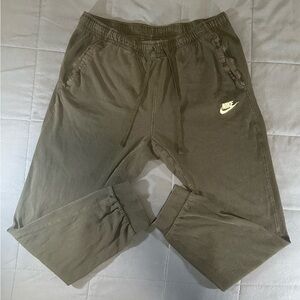 Nike Sportswear Fleece Joggers Mens L Black Sweatpants Tapered Swoosh 804461-010